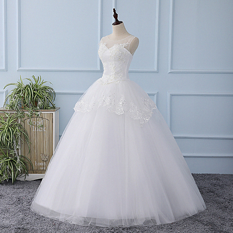 2018 Simple Lace Wedding Dress Cheap Customized Bridal Gowns Women Plus Size Wedding Dresses Ball Gown Vestidos Novia