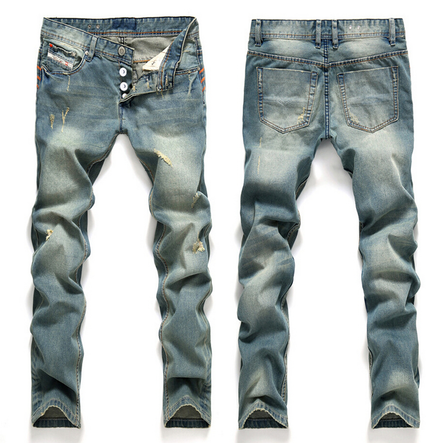 Hot Sale ! 2018 Man hole in light blue jeans nostalgic speed sell through foreign trade pants straight Beckham cowboy detonation model
Hot Sale ! 2018 Man hole in light blue jeans nostalgic speed sell through foreign trade pants straight Beckham cowboy detonation model