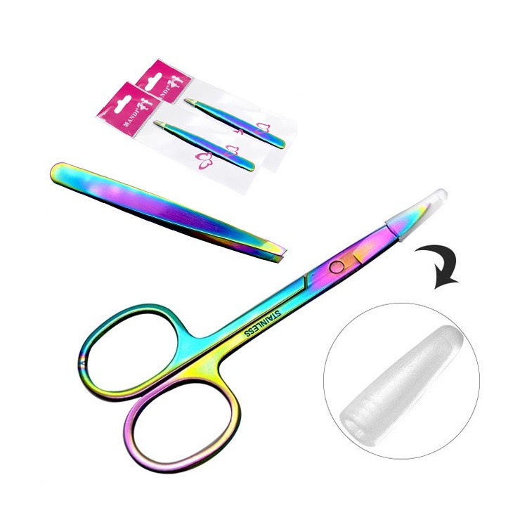 Professional Rainbow Color Stainless Steel Eyebrow Tweezer Eyebrow Mini Scissors Clip Anti-static Face Hair Remover Tool
Professional Rainbow Color Stainless Steel Eyebrow Tweezer Eyebrow Mini Scissors Clip Anti-static Face Hair Remover Tool