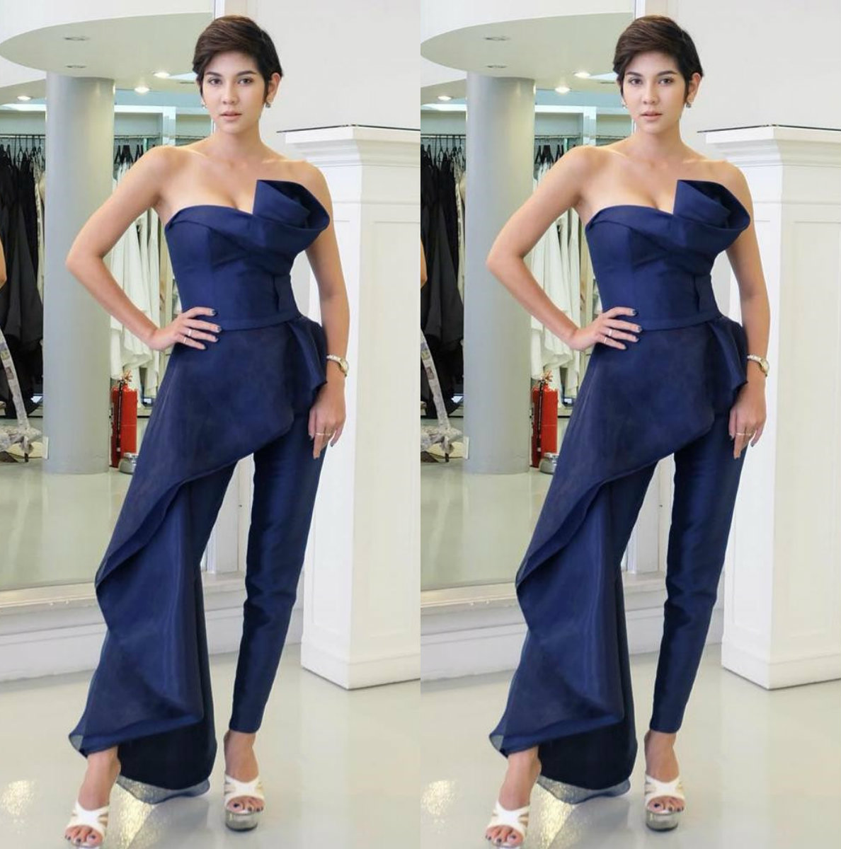 Fashion Royal Blue Pantsuit Prom Dresses Strapless With Overskirt Evening Gowns Vestidos De Fiesta Organza Party Cocktail Dress, Light yellow
Fashion Royal Blue Pantsuit Prom Dresses Strapless With Overskirt Evening Gowns Vestidos De Fiesta Organza Party Cocktail Dress, Light yellow