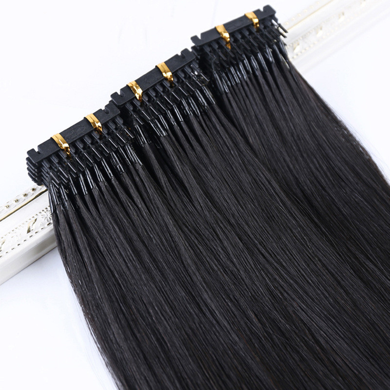 ELIBESS Hair-6D Human Hair Extension 1g/s 100strands/lot Straight Wave Human Hair 6D от DHgate WW