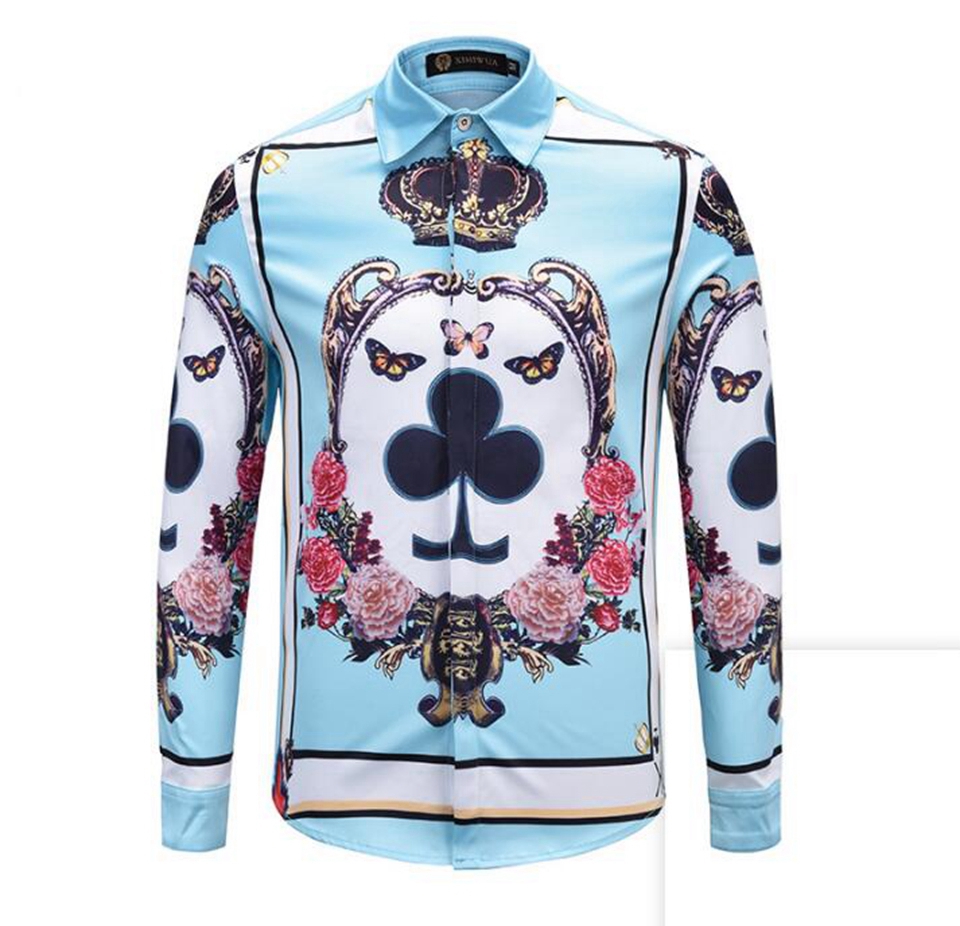 Men's spring autumn European fashion new trend personality fashion self-cultivation walk show 3D printing pattern long sleeve shirt / M
Men's spring autumn European fashion new trend personality fashion self-cultivation walk show 3D printing pattern long sleeve shirt / M
