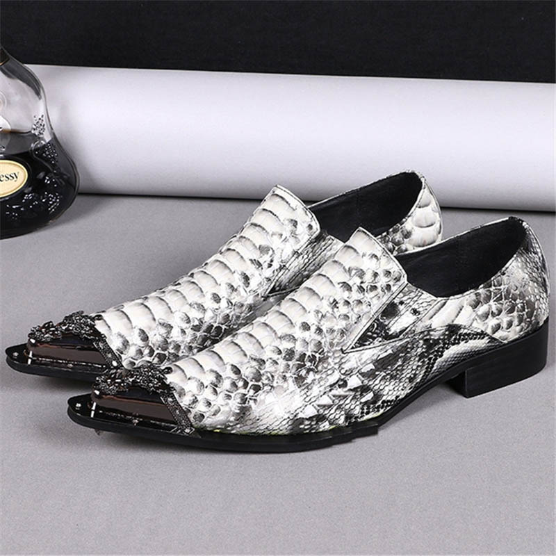 Mens Oxford Dress Shoes Print Snakeskin Shoes Men Steel Pointed Toe Slip on Shoes Leather Men Spring Chaussures, As picture
Mens Oxford Dress Shoes Print Snakeskin Shoes Men Steel Pointed Toe Slip on Shoes Leather Men Spring Chaussures, As picture