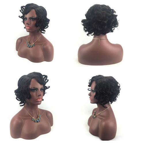 Short Human Hair Wigs for Black Women Curly Wavy Lace Front Wig Brazilian Full with Baby Hairs (10, 130% density) diva1