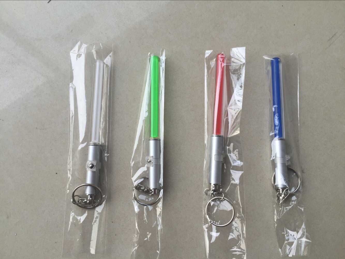 50pcs Durable Glow Pen Flash Torch Magic Wand Stick Lightsaber Keychain LED Light