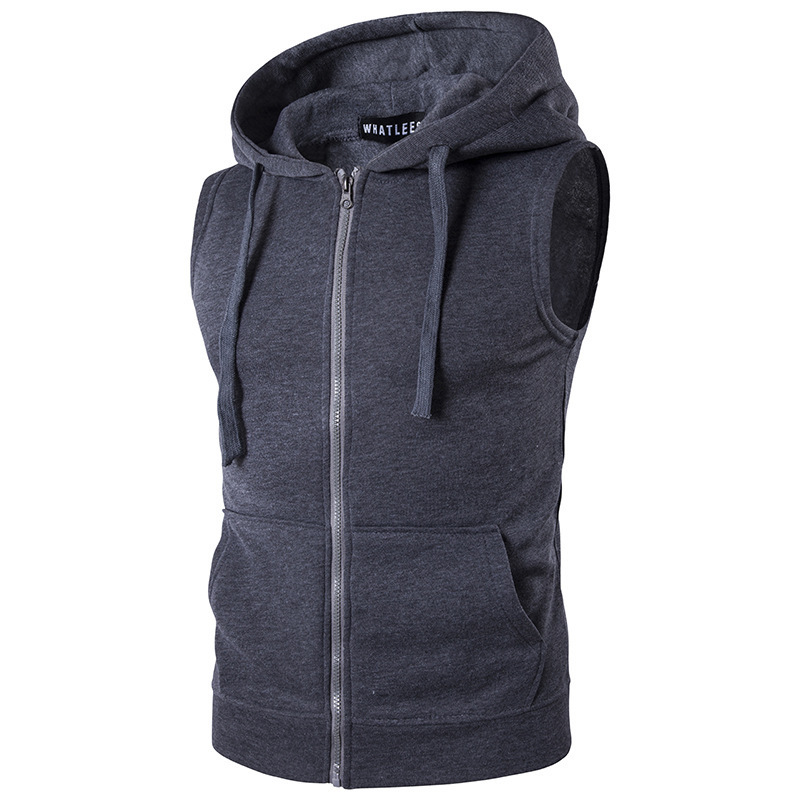 Hooded Vest 2018 New Spring Men's Hooded Zipper With Pocket Male Sweat Vest Jacket Solid Color Men's Clothing, Gray
Hooded Vest 2018 New Spring Men's Hooded Zipper With Pocket Male Sweat Vest Jacket Solid Color Men's Clothing, Gray