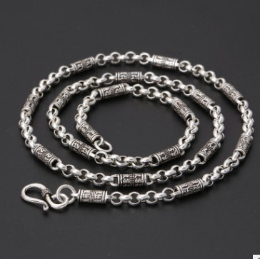long necklace men initial necklace neckless 925 sterling silver