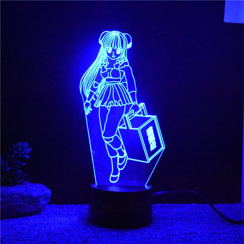 Ranma Shampoo 3D lamp Led Night Light Lamp LED desk table nightlight Colorful USB LED Acrylic lamp