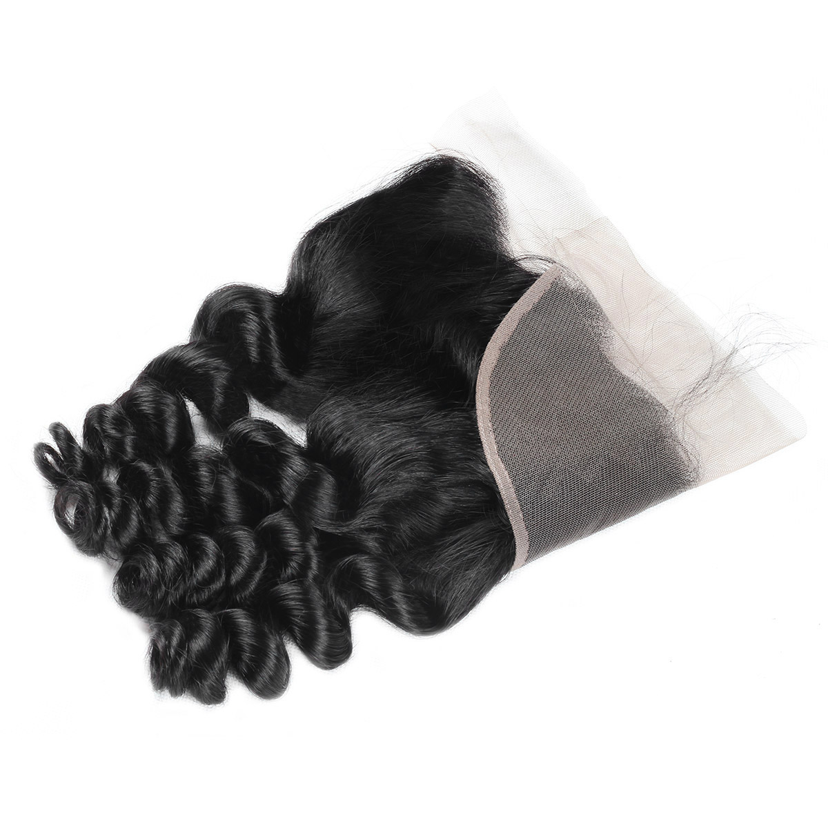 Ishow Loose Deep Body 3/4 PCS with Lace Frontal Peruvian Kinky Curly Human Hair Bundles with Closure Straight Water