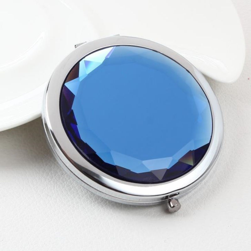 Pocket Mirror Crystal Diamond Handbag Compact Mirror Makeup Cosmetic Magnifying Mirror fast shipping F1279