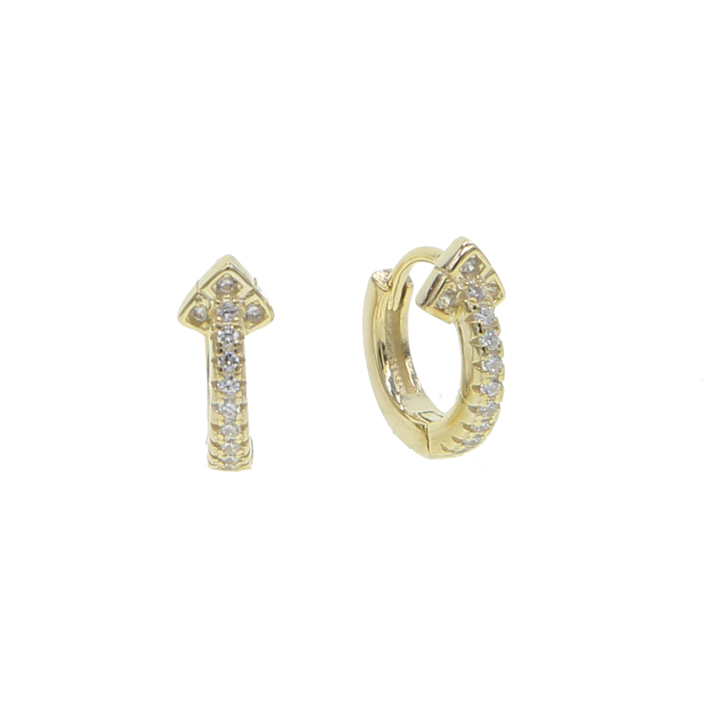 cz vermeil gold mini hoop earring 10mm small hoops minimal dainty delicate 925 sterling silver women earring