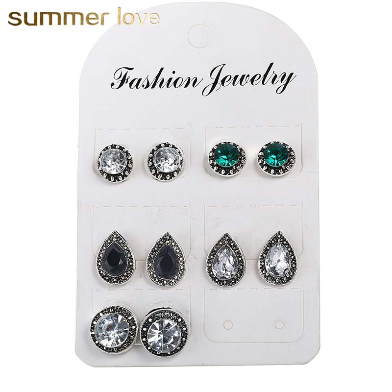 2018 New Arrival Vintage Crystal Waterdrop Stud Earring Set For Women Bohemian Style Dazzing Geometric Jewelry Set
2018 New Arrival Vintage Crystal Waterdrop Stud Earring Set For Women Bohemian Style Dazzing Geometric Jewelry Set
