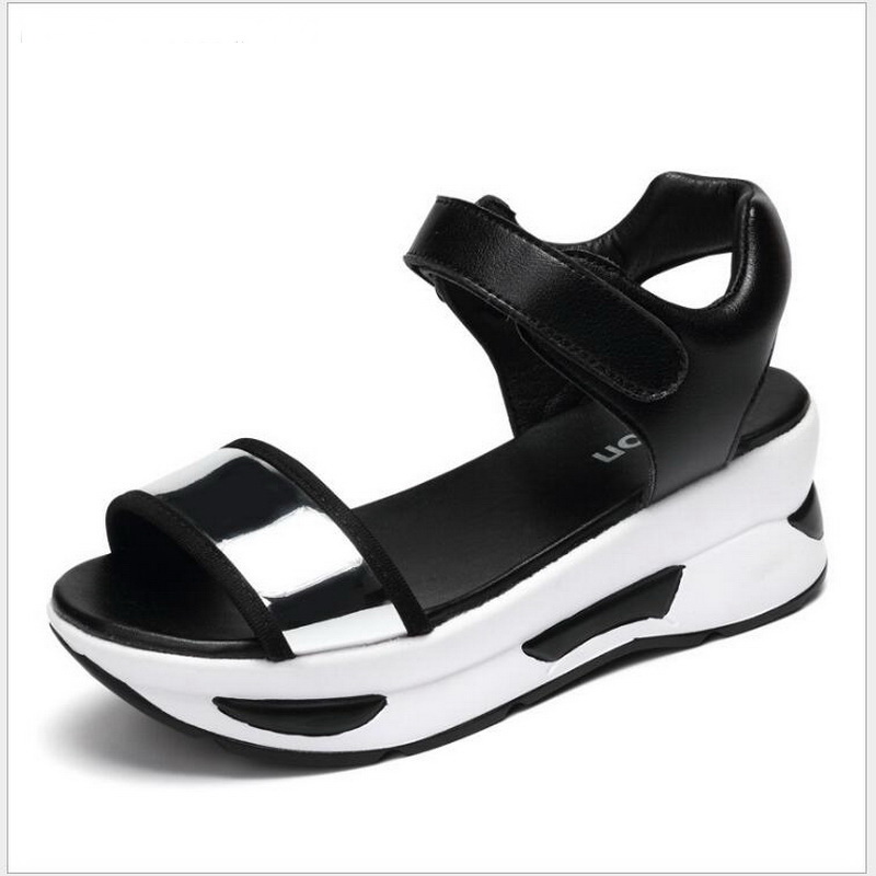 new thick Open Toe Sandal female rocking shoes soft bottom casual shoes fashion gladiator sandals women
