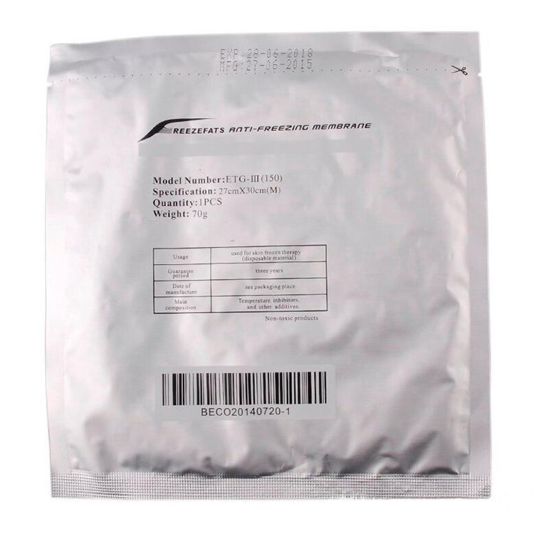 Slimming Machine Cleaning Tools 34*42 27*30cm Antifreeze Membrane Antifreezing Ant Cryo Anti Freezing Membranes Cool Pad Freeze Cryotherapy 100 PCs