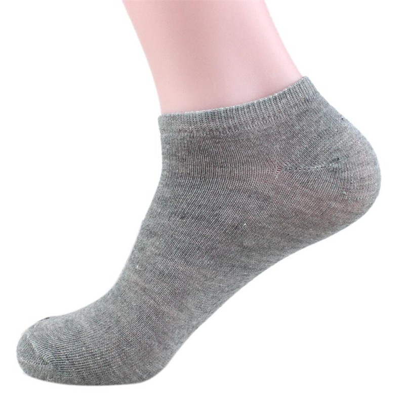 Wholesale- Feitong Men Socks Spring Summer Solid Color Casual Cotton Spandex Breathable Men's Socks Low Neckline Men Meias Sokken