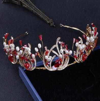 2018 Fashion Luxury Bridal Tiara Jewelry Rhinestone Pearl Necklace Crown Wedding Accessories 9 Styles Bling Wedding Hair Accessories