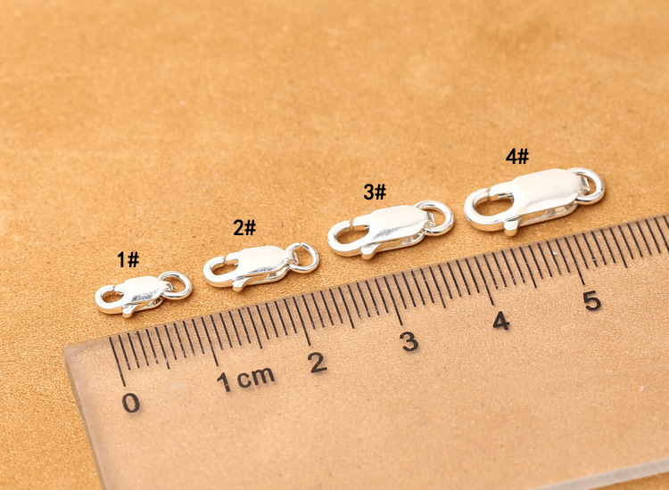 High quality 925 sterling silver lobster clasp hook for necklaces and bracelets connector findings supply DIY accessories - several sizes