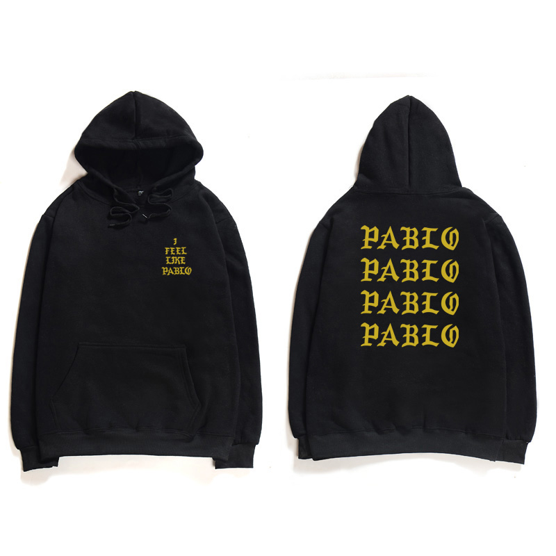 Hip Hop Hoodies Men I Feel Like Pablo West Streetwear Hoodie Sweatshirts Letter Print Hoodie Hoodie Club