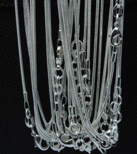 Fine 925 Sterling Silver Necklace,XMAS New 925 Silver Chain 1MM LotS 5Pcs 18-30Inch Necklace For Women Men Fashion Jewelry Link Italy XCc10