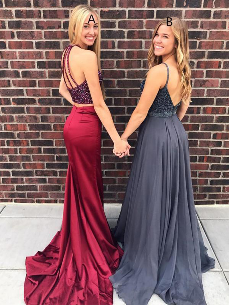 Sexy Halter Burgundy Crystal Beaded Mermaid Prom Dresses Sparkly Evening Dress Custom Made Party Wear Formal Prom Gowns Special, Dark green
Sexy Halter Burgundy Crystal Beaded Mermaid Prom Dresses Sparkly Evening Dress Custom Made Party Wear Formal Prom Gowns Special, Dark green
