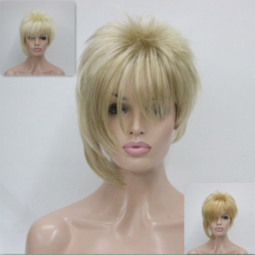 HIVISION 2018 New Fashion Asymmetric blonde side bangs short straight synthetic hair women's wig 3 colors, 15bt613--blonde mix
HIVISION 2018 New Fashion Asymmetric blonde side bangs short straight synthetic hair women's wig 3 colors, 15bt613--blonde mix