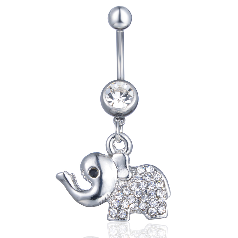 YYJFF D0158 ( 3 colors ) elephant style jewelry body piercing belly navel ring