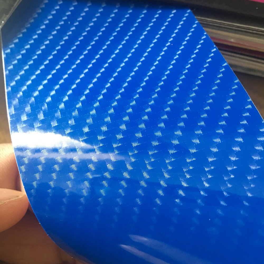 Blue green 6D Gloss Carbon Fiber Vinyl For Car Wrap covering film Like Real Carbon Fibre Film With Air bubble Free 1.52*20M/Roll 5x66ft