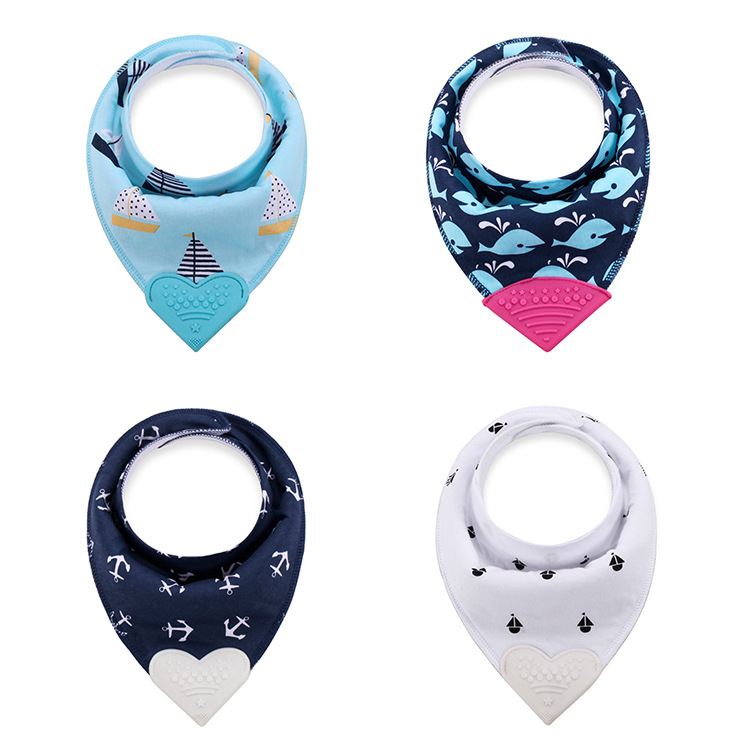 Baby INS Fox Bibs Burp Cloths sets Bandana Infant Saliva cloth INS Triangle Bibs Newborn Cartoon Baby Bibs Newborn Burp Cloths KS001