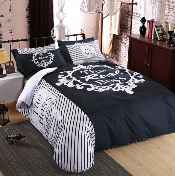 4 pcs Bedding Set for Couple Lover His Side & Her Couple Home textiles Soft Duvet Cover with Pillowcases