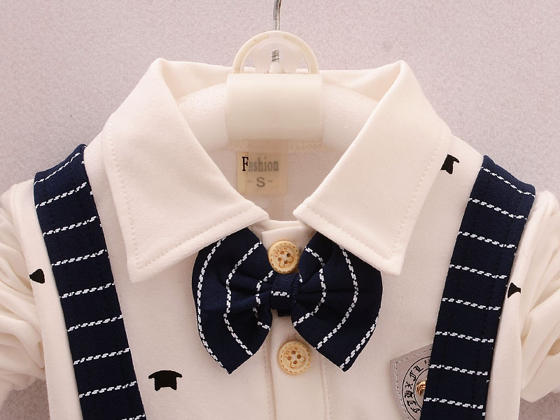 Baby Boy Wedding Formal Tuxedo Suit Bowtie Gentleman Shirt Pants Newborn Outfit baby kids boy gentleman Sling formalset