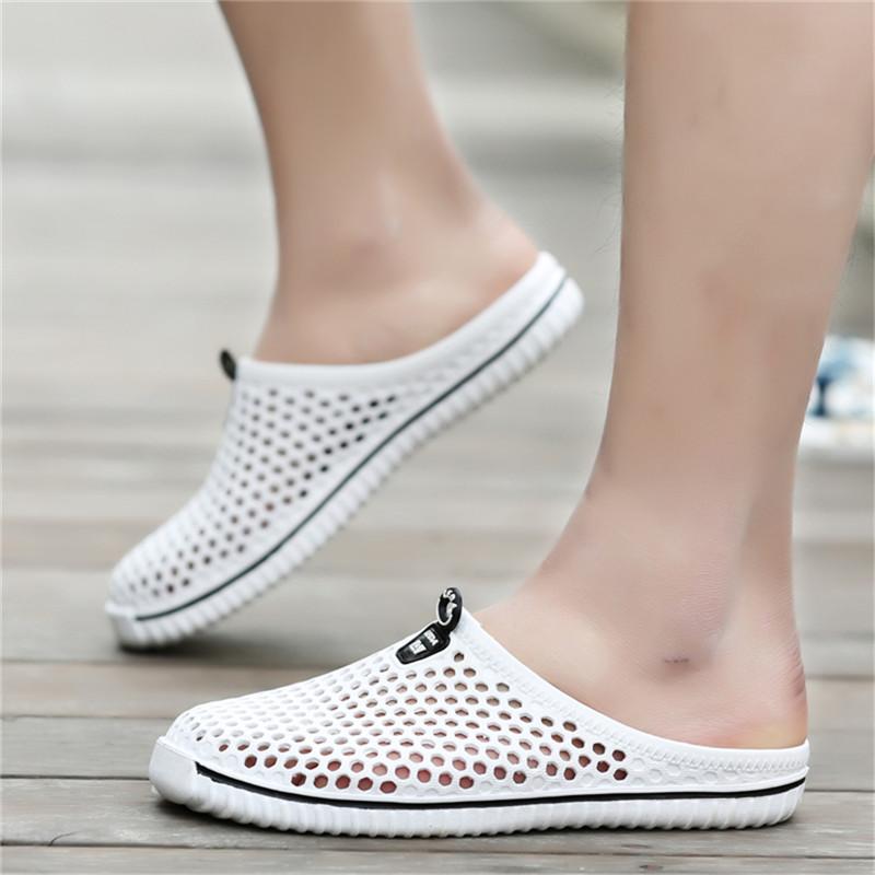 SAGUARO Summer Slippers Men New Hollow Out Breathable Beach Sandals Shoes Unisex Casual Slipon Flats Flip Flops zapatos