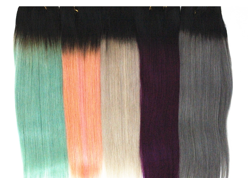 Brazilian Human Hair Straight 1B/Blonde 1B/Grey 1B/Red 1B/light Red 1B/Purple Color Hair Extensions 4 Bundles Double Wefts Yiruhair