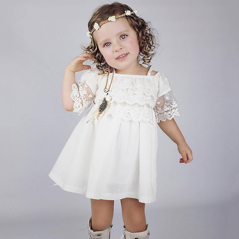 Baby Girls Lace Strapless Dress Kids Suspender Princess Dresses 2018 Summer Fashion Pageant Holiday Kids Boutique Clothing