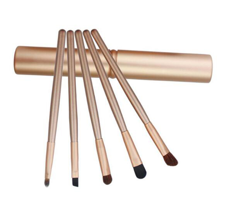 Hot 5pcs Travel Portable Mini Eye Makeup Brushes Set for Eyeshadow Eyeliner Eyebrow Lip brues Make Up Brushes kit Professional tools