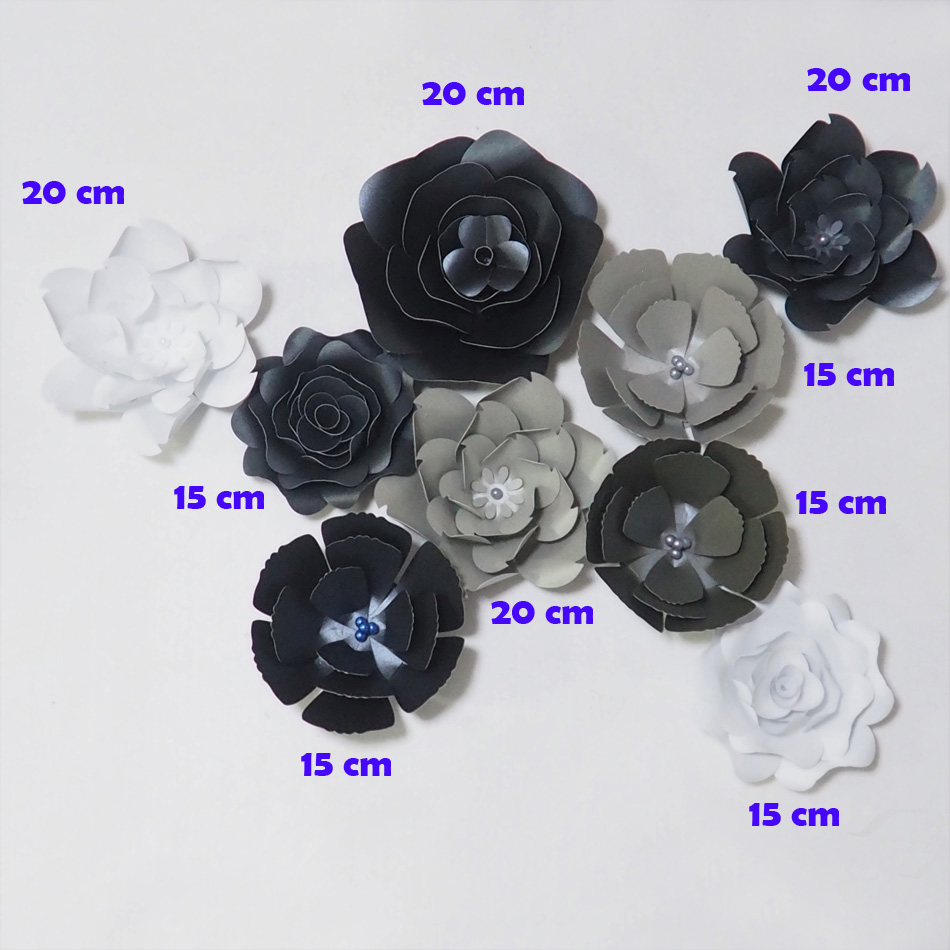 DIY Giant Paper Flowers Artificial Rose Fleurs Artificielles Backdrop 9pcs Wedding Party Decor Nursery Mix Black White Silver
DIY Giant Paper Flowers Artificial Rose Fleurs Artificielles Backdrop 9pcs Wedding Party Decor Nursery Mix Black White Silver