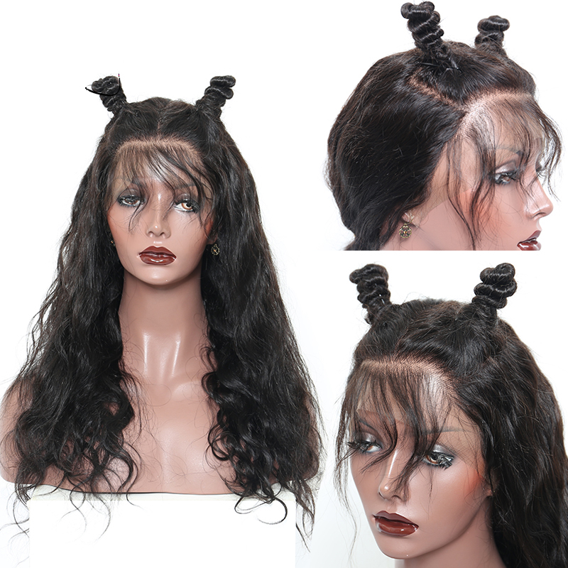 Body Wave Brazilian Remy Hair Full Lace Human Hair Wigs 130 Density 150 Density With Baby Hair Pre-plucked Hairline Bleached Knots