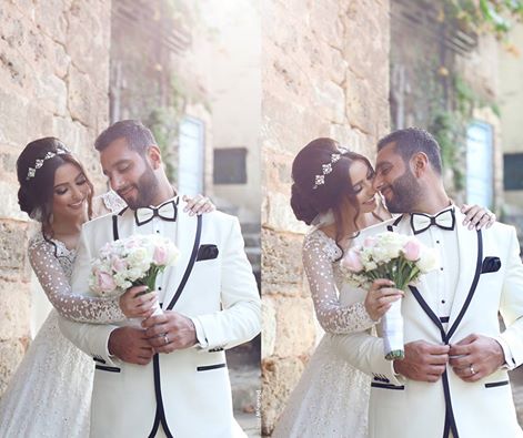 Mhamad New Said Lace Dresses Pearls Beaded Applique Long Sleeves Court Train Wedding Dress Bridal Gowns Vestido De Novia