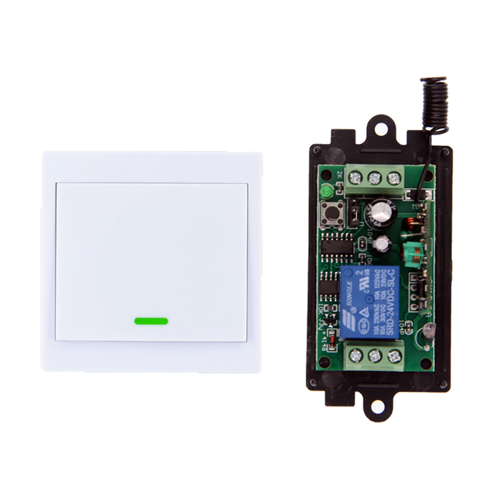 DC 9V 12V 24V 1 CH 1CH RF Wireless Remote Control Switch System Receiver+86 Wall Panel Transmitter,315/433 MHz Toggle
DC 9V 12V 24V 1 CH 1CH RF Wireless Remote Control Switch System Receiver+86 Wall Panel Transmitter,315/433 MHz Toggle