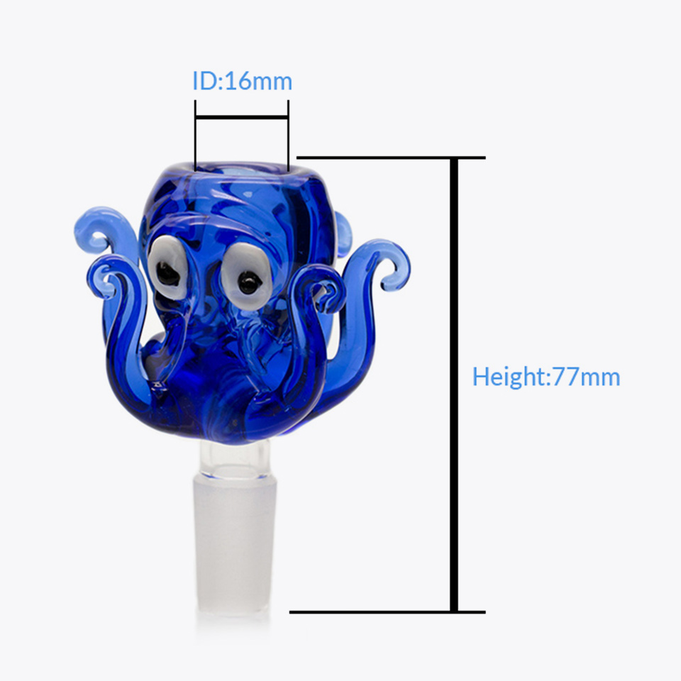Smoking Accessories 14mm 18mm Glass Bowl Octopus Style Thick Pyrex with Colorful Blue Dry Herb for Water Bong Piece
Smoking Accessories 14mm 18mm Glass Bowl Octopus Style Thick Pyrex with Colorful Blue Dry Herb for Water Bong Piece