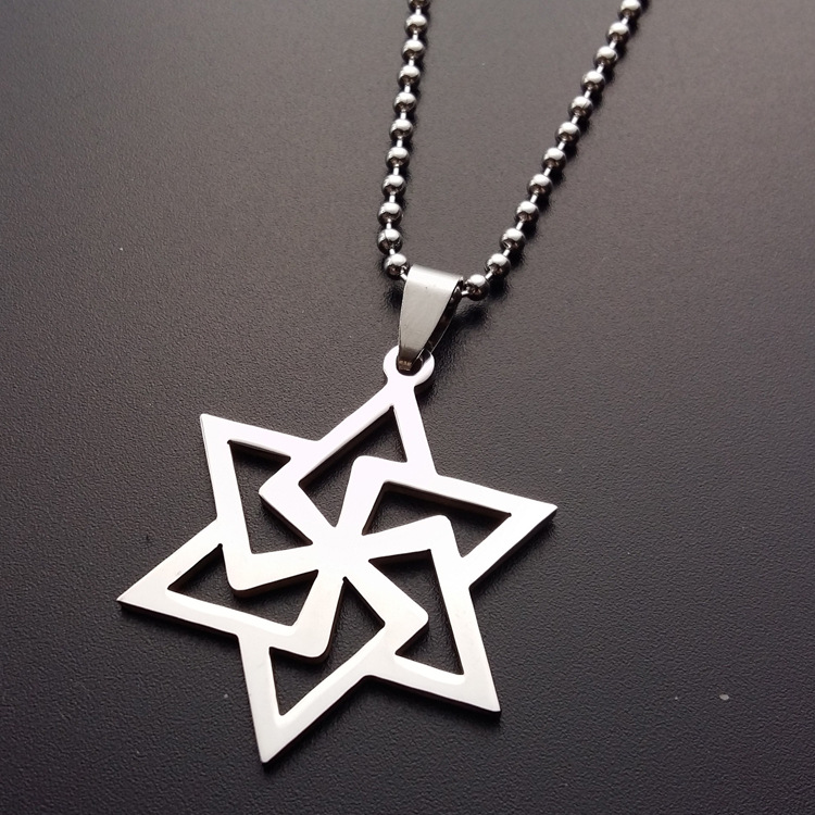 1pcs stainless steel magic six-pointed star pendant necklace hollow geometric hexagon necklace girl love Hexagonal shape necklace jewelry
