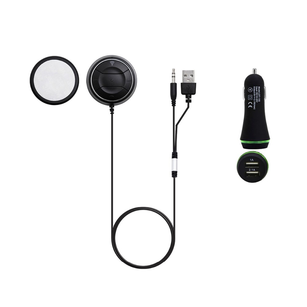 Bluetooth Car Kit 4.0 Wireless Support NFC Fonction + 3.5mm AUX Receiver MP3 Player Car Audio Adapter 2.1A USB Charger A1
Bluetooth Car Kit 4.0 Wireless Support NFC Fonction + 3.5mm AUX Receiver MP3 Player Car Audio Adapter 2.1A USB Charger A1
