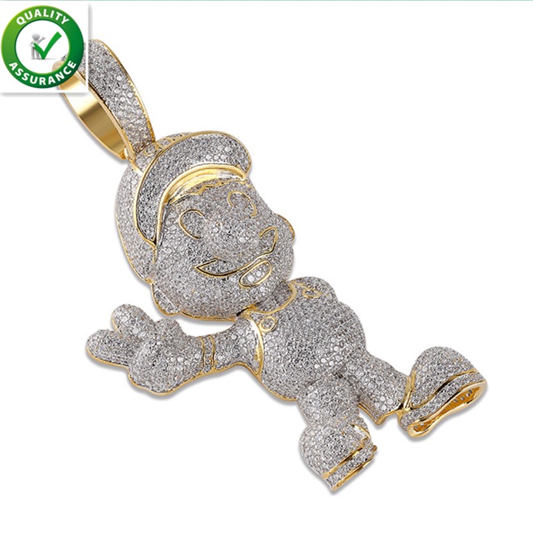 Iced Out Mario Mens Gold Chain Pendant Hip Hop Jewelry Luxury Designer Diamond Necklace Miami Cuban Link Micro Paved Bling CZ Wedding Gift, Silver
Iced Out Mario Mens Gold Chain Pendant Hip Hop Jewelry Luxury Designer Diamond Necklace Miami Cuban Link Micro Paved Bling CZ Wedding Gift, Silver