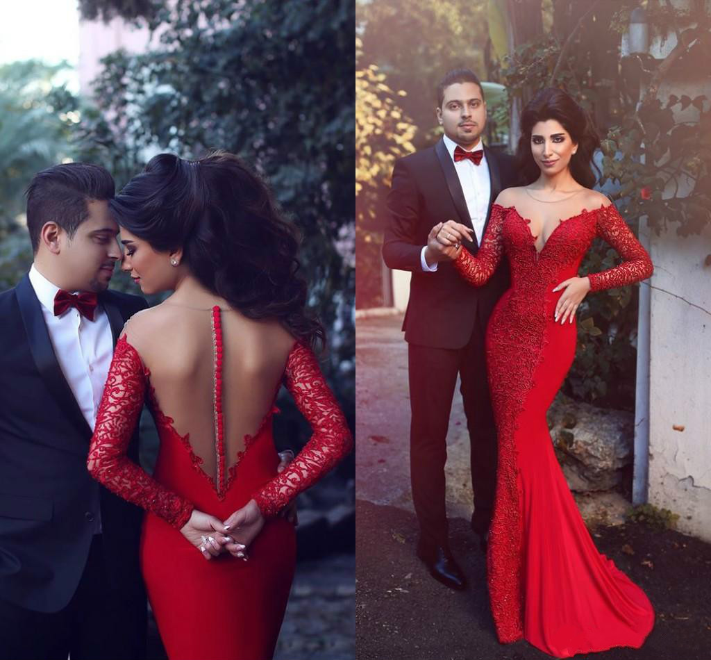 2018 Arabic Red Long Sleeves Lace Chiffon Mermaid Prom Dresses New Elegant Crew Neck Appliques Celebrity Dresses Formal Evening Party Gowns, Dark navy
2018 Arabic Red Long Sleeves Lace Chiffon Mermaid Prom Dresses New Elegant Crew Neck Appliques Celebrity Dresses Formal Evening Party Gowns, Dark navy