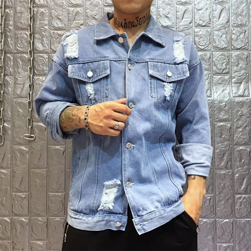 new fashion giv rottweiler dog print denim jacket tee for men outwear clothing Plus size 4XL 3XL 2XL