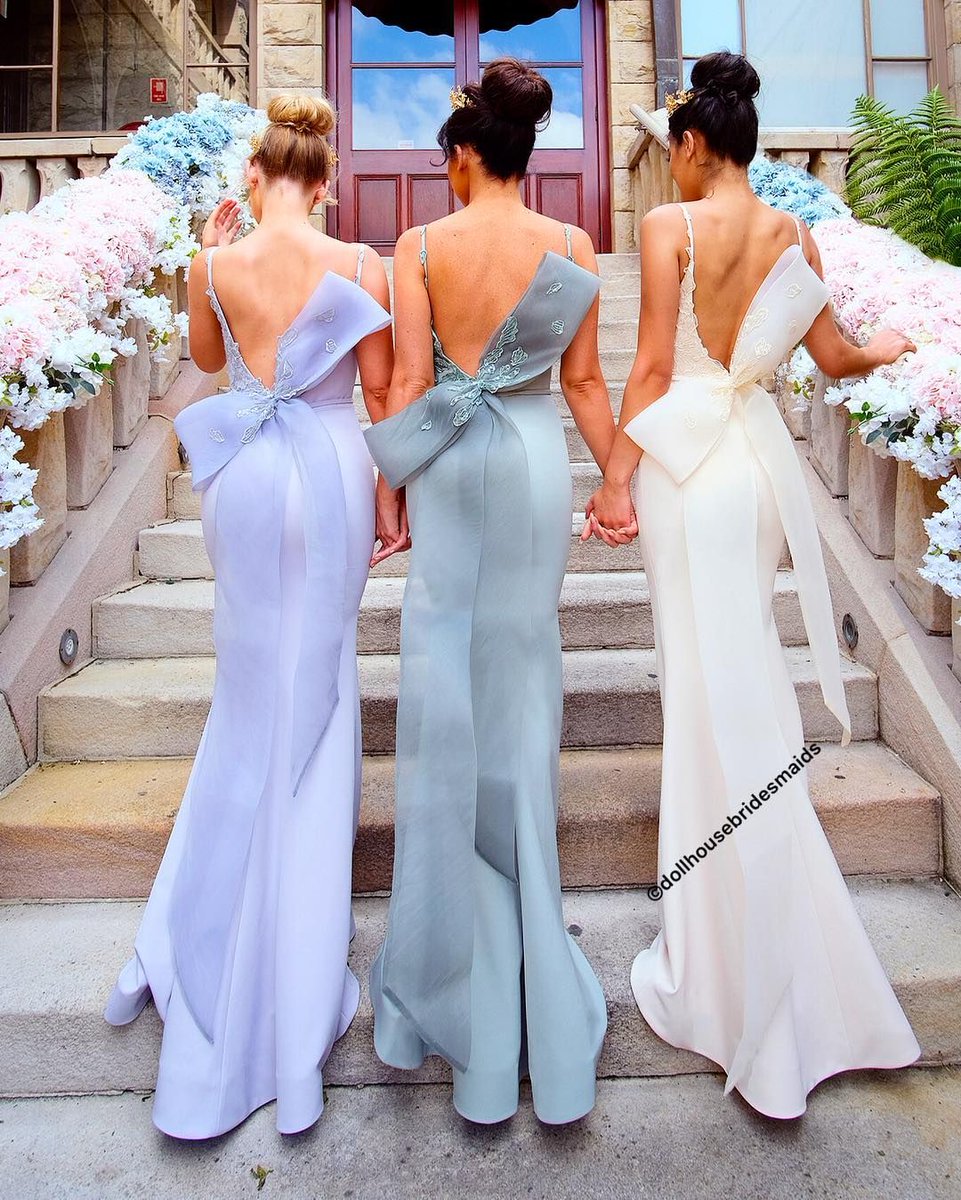 Arrival Simple New Mermaid Bridesmaid Dresses Spaghetti Straps Backless Bow Knot Wedding Gust Dress Maid Of Honor Gowns Custom