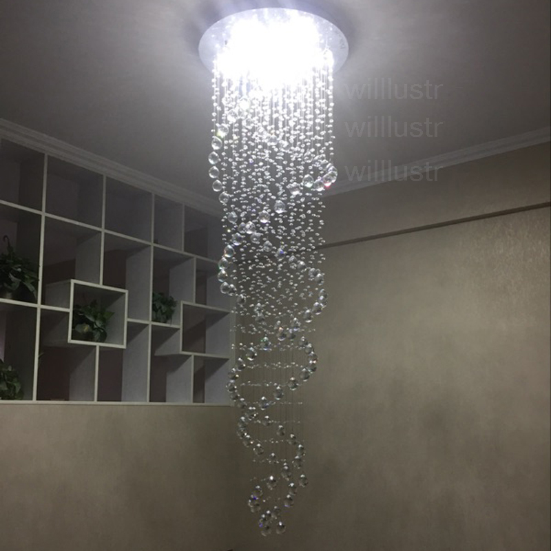 chandeliers crystal pendant lamp spiral crystal pendant light K9 crystal chandelier LED lamp suspension lighting hotel lobby lounge con04 ing