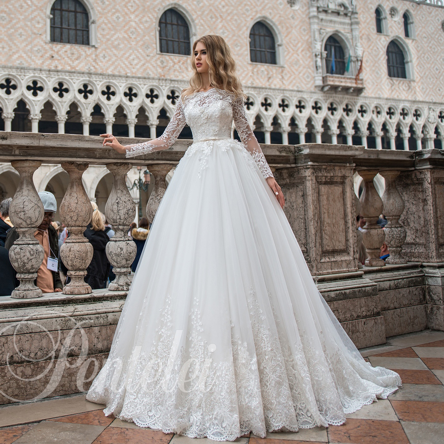Bateau Off the Shoulder Wedding Dresses Long Sleeve Lace 3d Flowers Tulle Gowns Bridal Zipper with Buton Style 2210, Red
Bateau Off the Shoulder Wedding Dresses Long Sleeve Lace 3d Flowers Tulle Gowns Bridal Zipper with Buton Style 2210, Red