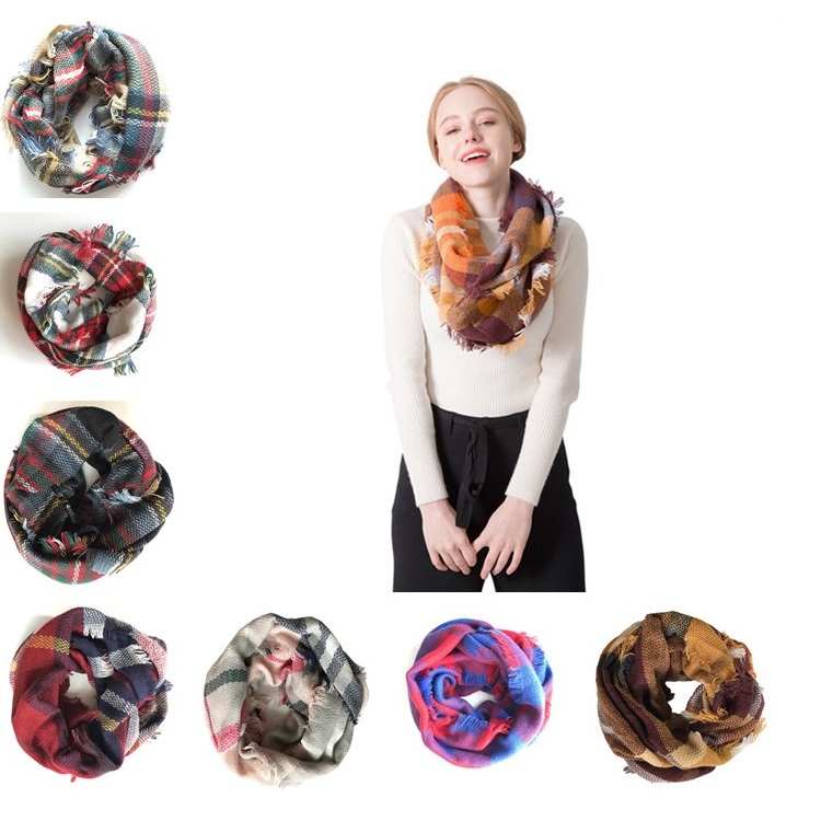 Hot Plaids Infinity Scarves Grid Loop Scarf Blankets Women Tartan Oversized Shawl Lattice Wraps Fringed Cashmere Pashmina T6C083
Hot Plaids Infinity Scarves Grid Loop Scarf Blankets Women Tartan Oversized Shawl Lattice Wraps Fringed Cashmere Pashmina T6C083