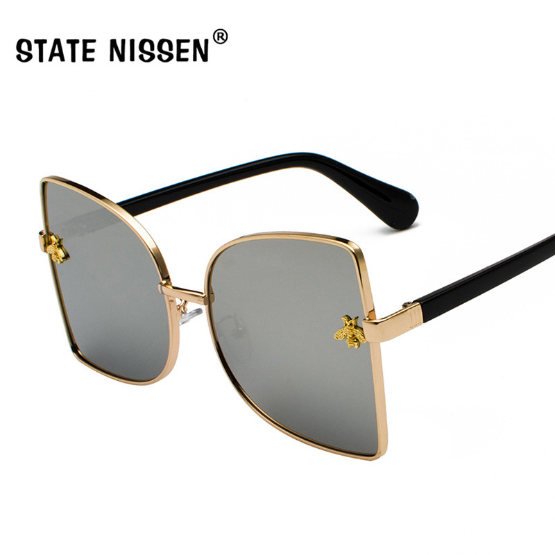 state nissen ladies retro bee sunglasses glasses men women d-shaped big box cat eye sunglasses fashion glasses 2018 new, White;black
state nissen ladies retro bee sunglasses glasses men women d-shaped big box cat eye sunglasses fashion glasses 2018 new, White;black