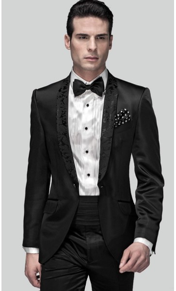 High Quality One Button Black Groom Tuxedos Groomsmen Shawl Lapel Best Man Blazer Mens Wedding Suits (Jacket+Pants+Tie) H:758, Same as image
High Quality One Button Black Groom Tuxedos Groomsmen Shawl Lapel Best Man Blazer Mens Wedding Suits (Jacket+Pants+Tie) H:758, Same as image